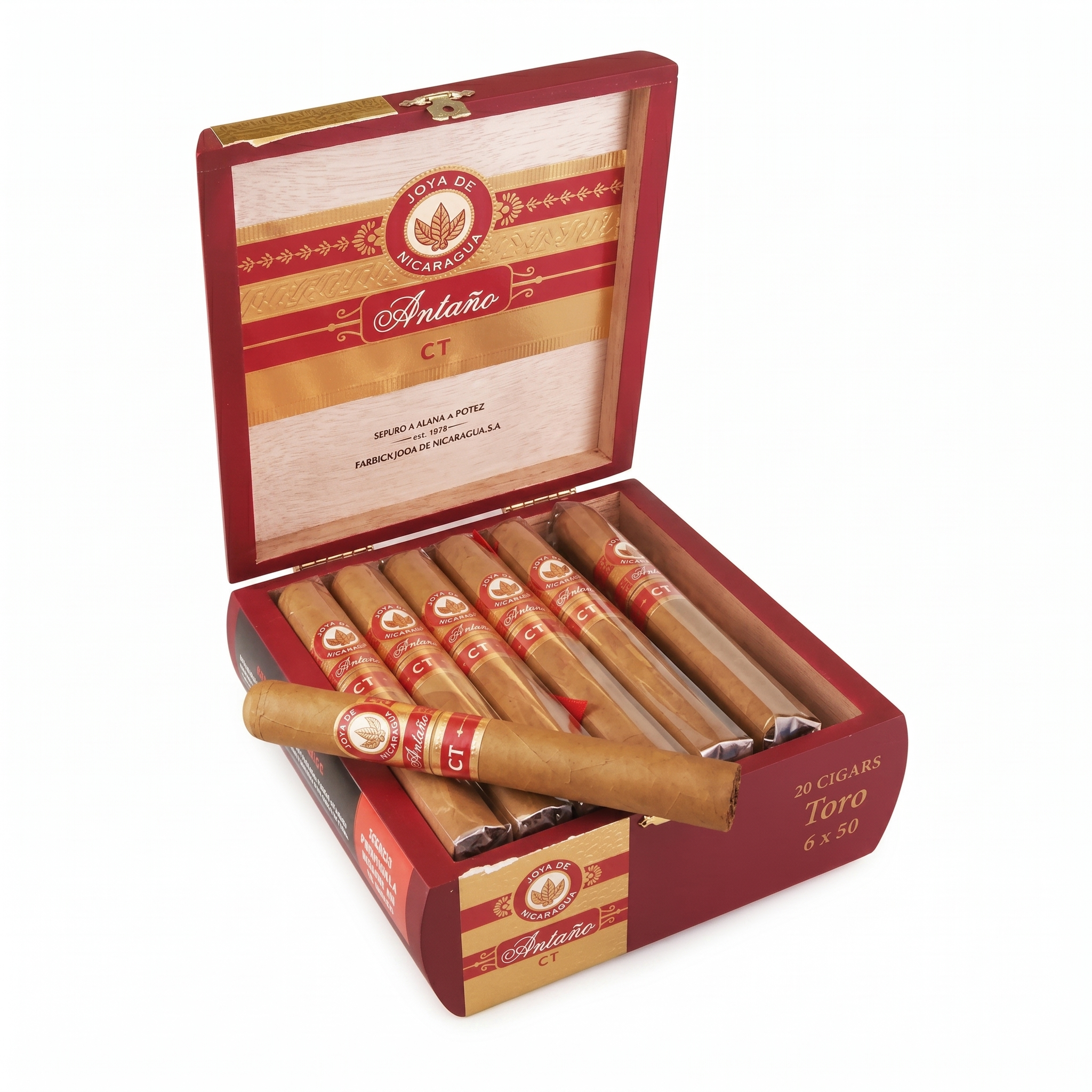 Charuto Joya de Nicaragua Antaño CT Toro - Caixa com 20 1 Charuto Joya de Nicaragua Antaño CT Toro - Caixa com 20