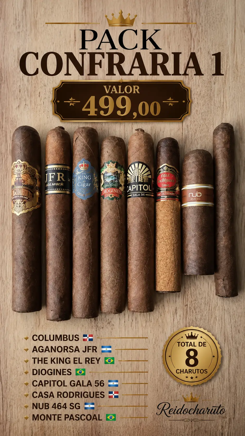 Pack de Charutos confraria 1 Pack de Charutos confraria 1