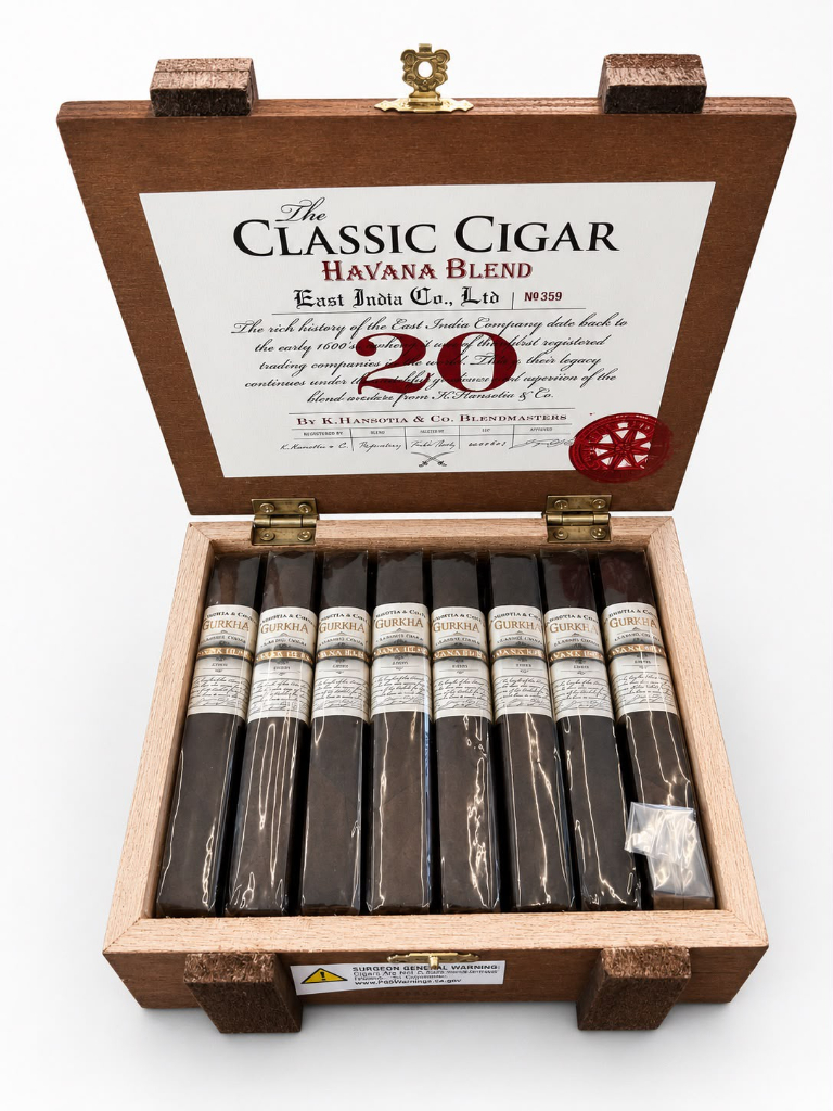 Gurkha The Classic Cigar Havana Blend – Charuto Nicaraguense Caixa com charutos Gurkha The Classic Cigar Havana Blend