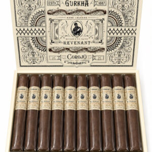 Comprar Charutos Online Charuto Gurkha Revenant Corojo de intensidade média, com notas de café, pimenta, terra, castanha de caju, cacau e cedro.