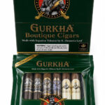 Gurkha Sampler Boutique Cigar Green: sampler Gurkha Boutique de 6 charutos em embalagem verde.