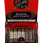 Gurkha Sampler Revenant Edition: 6-Cigar Sampler Gurkha em embalagem vermelha e preta.