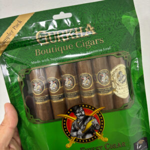 Gurkha Verde: embalagem verde do sampler Gurkha Boutique com seis charutos